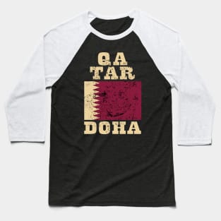 Flag of Qatar Baseball T-Shirt